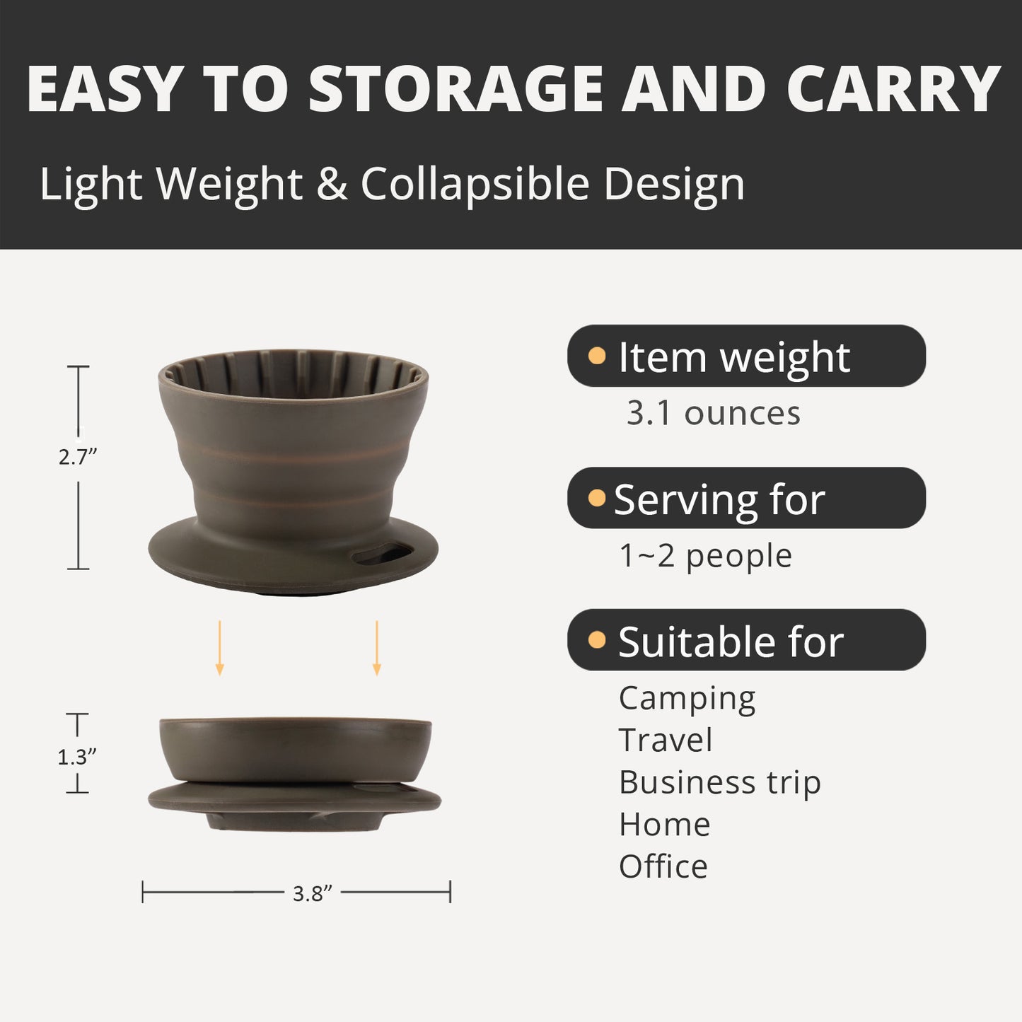 Vandroop Collapsible Coffee Dripper(1-2 Cup)
