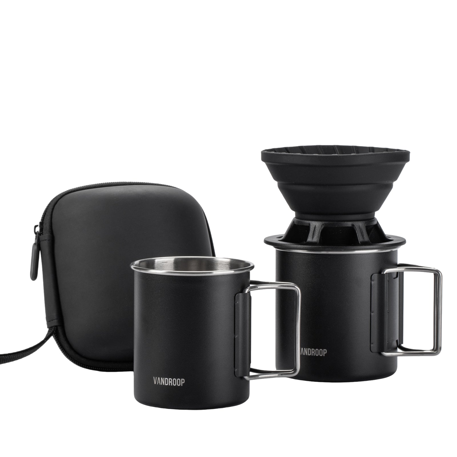 Vandroop Pour Over Coffee Maker Set, Collapsible Silicone Coffee