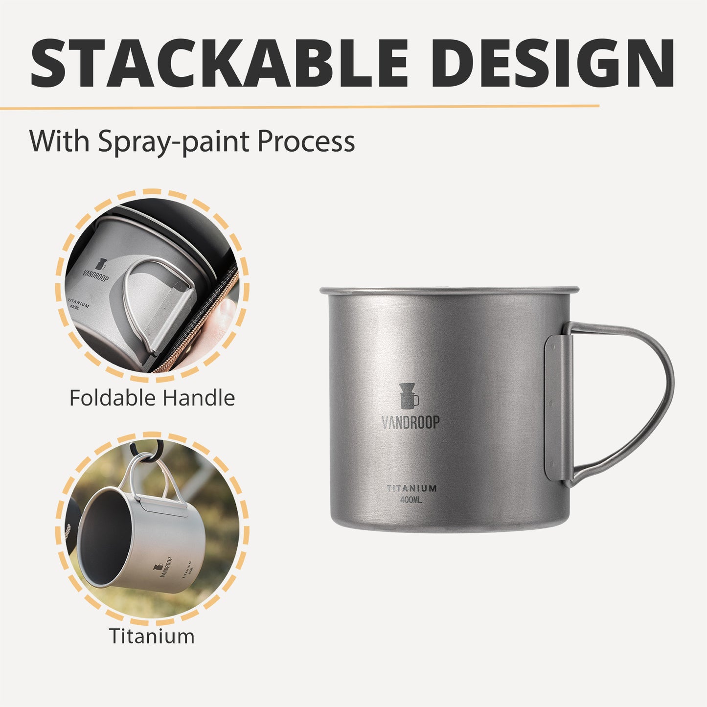 Vandroop Titanium Mug Coffee Maker Set