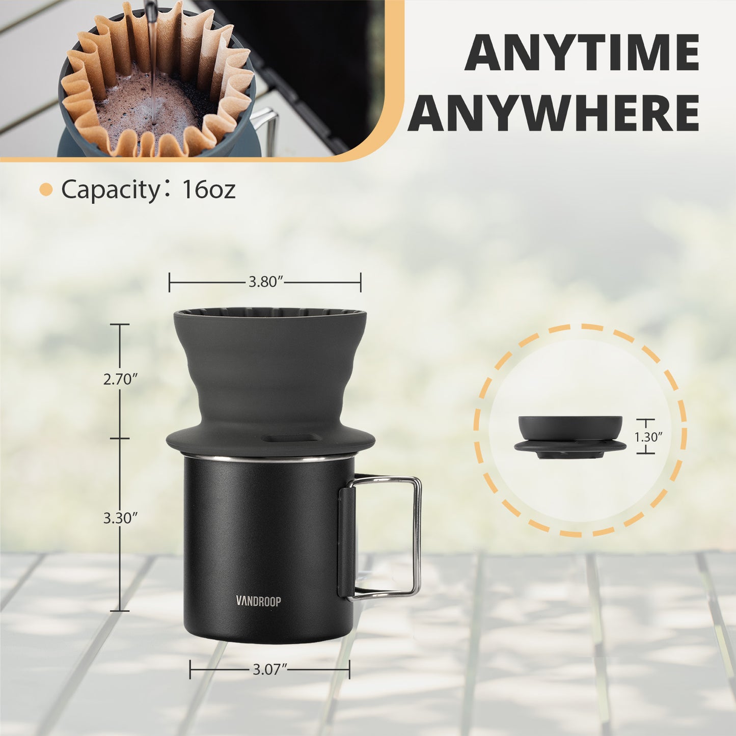 Vandroop Portable Pour Over Coffee Maker Set