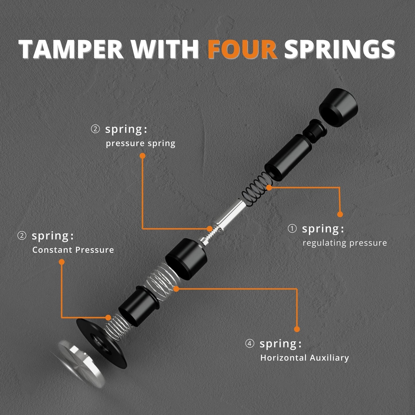 Vandroop Espresso Tamper, 25-35lbs Adjustable Barista Espresso Hand Tamper