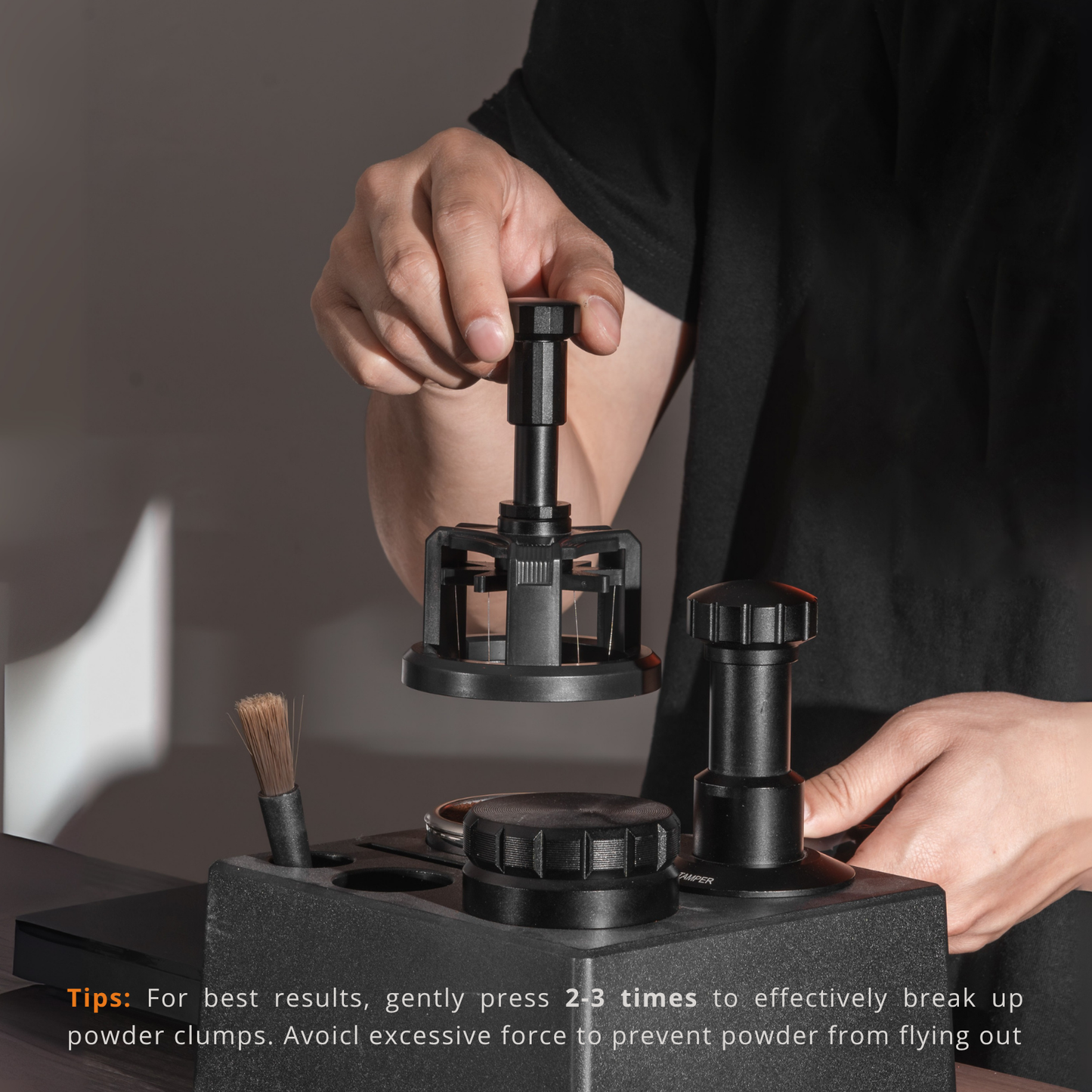 WDT Tool Espresso 51mm, 9 Needle Espresso Stirrer Distribution Tool for Barista