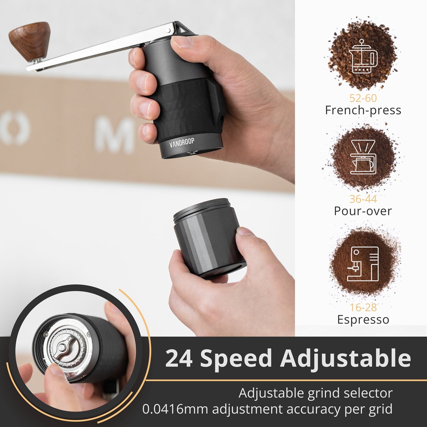 Vandroop Portable Manual Coffee Grinder