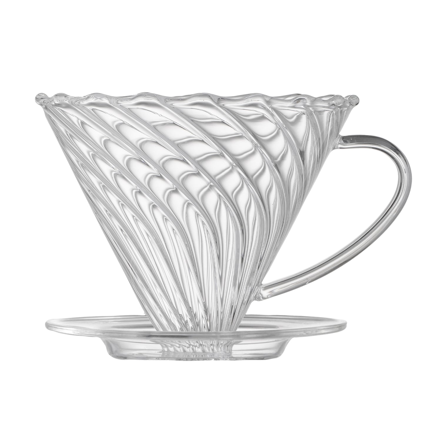 Vandroop V60 Glass Coffee Dripper With Handle,Size 02