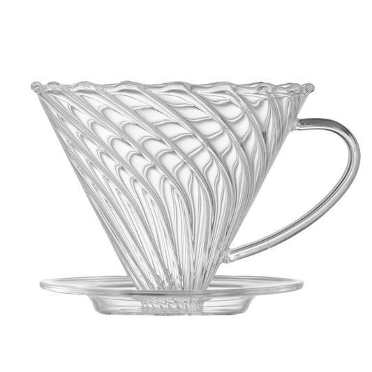 Vandroop V60 Glass Coffee Dripper With Handle,Size 02