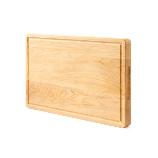 Hard Maple Cutting Board for Kitchen 1.0” Thick with Invisible Inner Handle and Juice Groove
