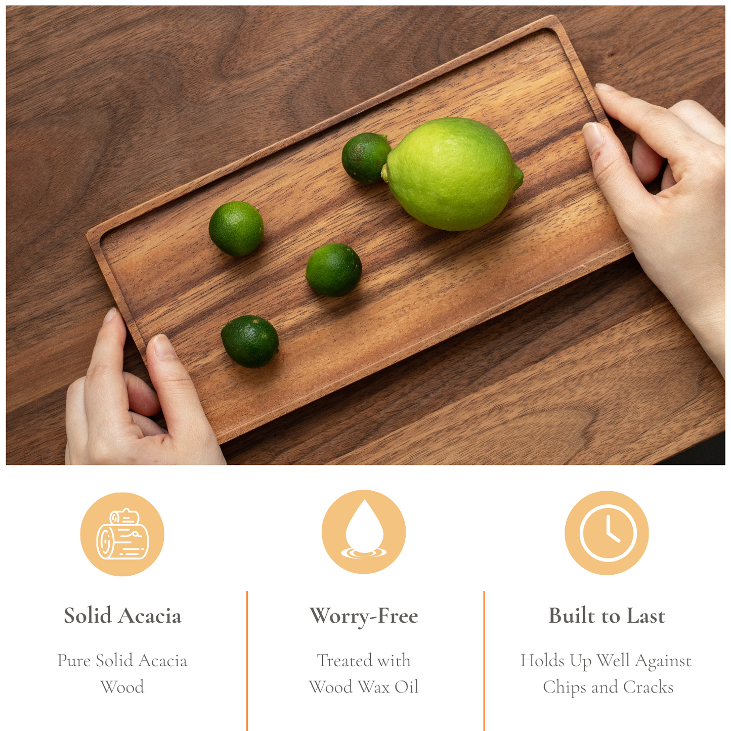 Vandroop Wooden Small Serving Tray