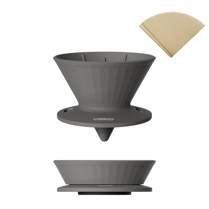 Vandroop Collapsible Pour Over Coffee Dripper(Grey, 2-3 Cup)