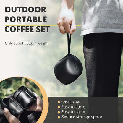 Vandroop Portable Pour Over Coffee Maker Set with 7oz Coffee Container