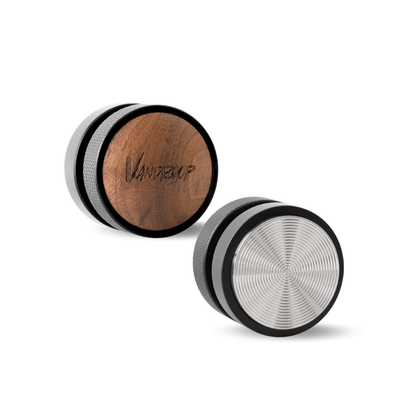 53mm Espresso Tamper, Espresso Hand Tamper with Walnut & Aluminum Body, Stainless Steel Base