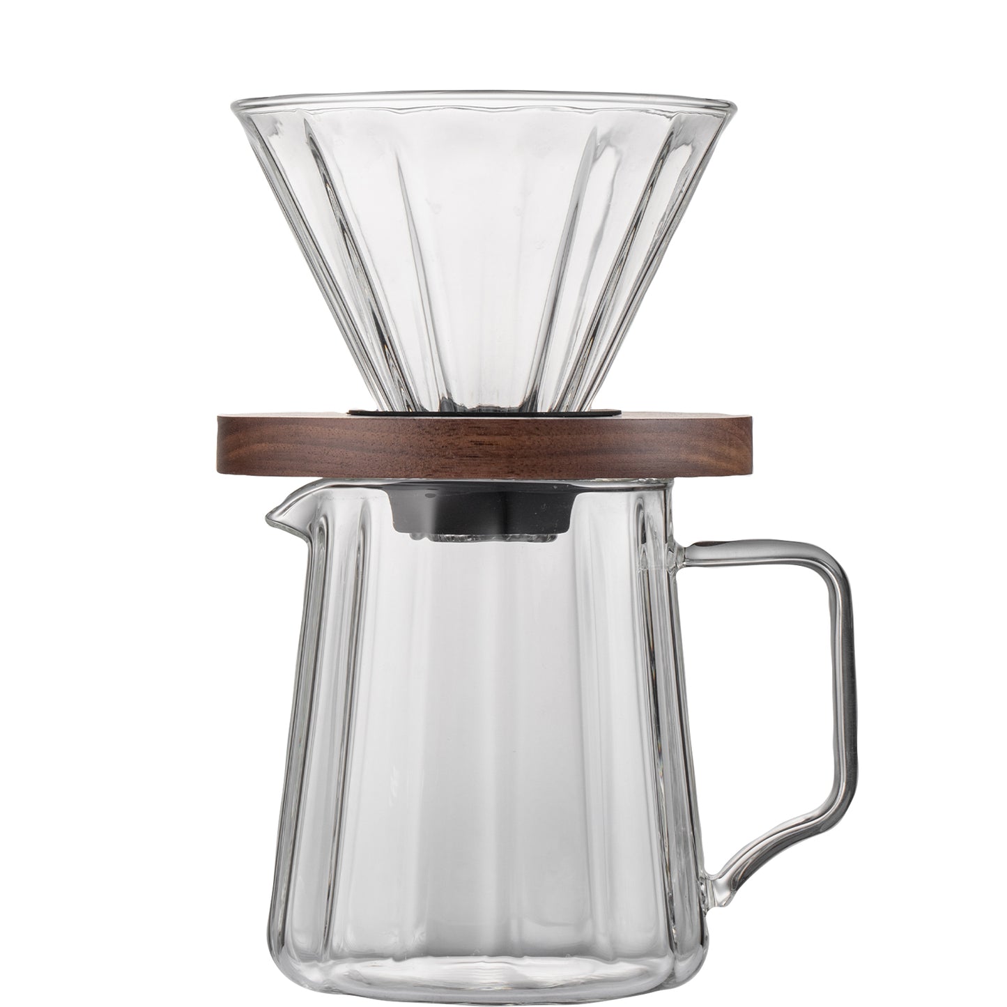Puricon Pour Over Coffee Maker with V60 Paper Filter 40 Sheets, Holds 1 to  2 Cups, 15oz Coffee Dripper Set Borosilicate Glass Coffee Carafe Brewer